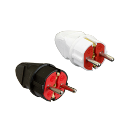 AY-KA Topraklı Erkek Fiş Safir (Beyaz-Siyah)