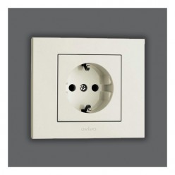 Ovivo Grano Beyaz Topraklı Priz