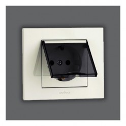 Ovivo Grano Beyaz Kapaklı Topraklı Priz