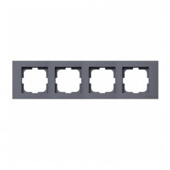 Ovivo Grano Metalik Füme Dörtlü Çerçeve