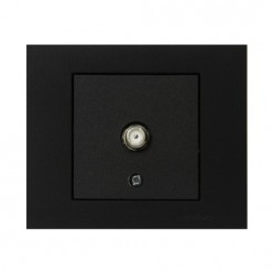 Ovivo Grano Metalik Siyah F Tipi Uydu Prizi Sonlu