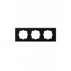 Ovivo Grano Metalik Siyah Üçlü Çerçeve