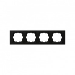 Ovivo Grano Metalik Siyah Dörtlü Çerçeve