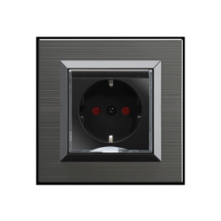 Ovivo Quantum Manyetik Gri Kapaklı Topraklı Çocuk Korumalı Priz 