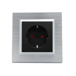 Ovivo Quantum Gümüş Çocuk Korumalı Topraklı Priz	