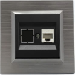 Ovivo Quantum Siyah Tekli Data Prizi Cat6	