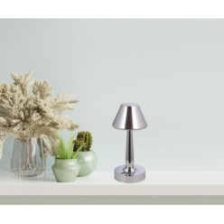 Avonni Taşınabilir Şarj Edilebilir Krom Kaplama Masa Lambası ML-64006-K