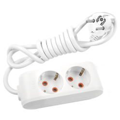Viko Multi-Let 2 Metre İkili Priz Topraklı Çocuk Korumalı Klemensli Grup Priz 90 11 32 02