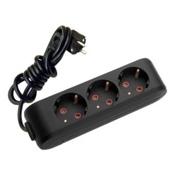 Viko Multi-Let 3 Metre Üçlü Priz Topraklı Çocuk Korumalı Klemensli Grup Priz Siyah 90 13 33 03