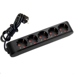 Viko Multi-Let 2 Metre Beşli Priz Topraklı Çocuk Korumalı Klemensli Grup Priz Siyah 90 13 35 02