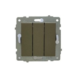 Ovivo Grano Metalik Antrasit Üçlü Anahtar Mekanizması