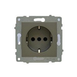 Ovivo Grano Metalik Antrasit Topraklı Priz Mekanizması