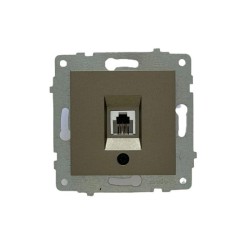 Ovivo Grano Metalik Antrasit RJ11 Nümeris Telefon Prizi Mekanizması