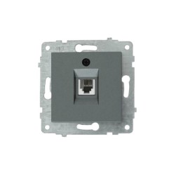 Ovivo Grano Metalik Füme RJ11 Nümeris Telefon Prizi Mekanizması