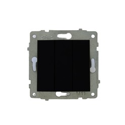 Ovivo Grano Metalik Siyah Üçlü Anahtar Mekanizması