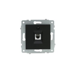 Ovivo Grano Metalik Siyah RJ11 Nümeris Telefon Prizi Mekanizması