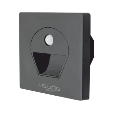 Helios Opto 2 W Sensörlü Koridor Aydınlatma Siyah Kasa 6500K Beyaz Işık Rengi HS 6019