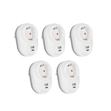 5 Adet Akım Korumalı Tekli Fiş Priz U+C-Type
