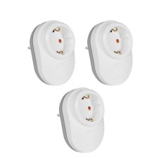 3 Adet Akım Korumalı Tekli Fiş Priz