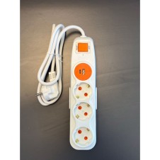 Akım Korumalı 3'lü Grup Priz 1,5 Metre Kablolu U+C-Type
