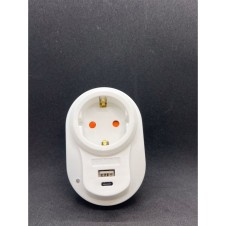 Akım Korumalı Tekli Fiş Priz U+C-Type
