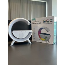 Kablosuz Telefon Şarj Bluetooth Hoparlör Istasyonu Ses Rgb Atmosfer Gece Işık