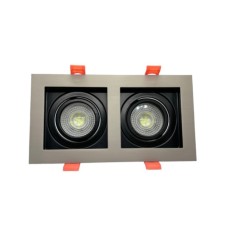  İkili Dekoratif Kare Saten+Siyah Kasa 3000K Günışığı Ampül Dahil HS 1404