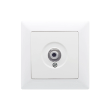 Günsan Visage Beyaz F Konnektörlü Uydu Prizi  Eko (Çerçeve Dahil)