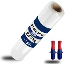 1 Adet Şeffaf El Tipi 17 Mikron 300 Metre Palet Streç Film El Aparatı Hediyeli