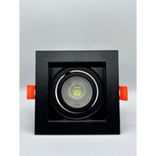 Tekli Kare Dekoratif Siyah Kasa 6500K Beyaz Ampül Dahil Ct-5223