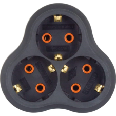 Üçlü Topraklı Fiş Priz Siyah Renk