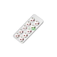 AYKA 10'LU TOPRAKLI KLEMENSLİ GRUP PRİZ