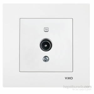 Viko Karre Beyaz TV Prizi Geçişli-Sonlu (Çerçeve Dahil)