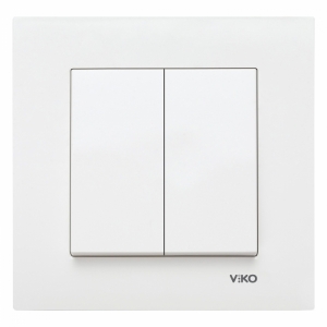 Viko Karre Beyaz Komütatör Anahtar (Çerçeve Dahil)