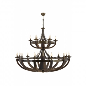 AVONNI AV-1644-12+6E Eskitme Kaplama Modern Avize, E14, Metal, Ahşap, 147cm