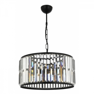 AVONNI AV-60029-3BSY Siyah Boyalı Modern Avize, E27, Metal, Cam, 40cm