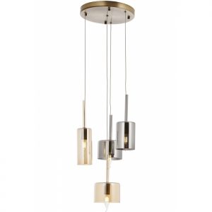 AVONNI AV-60043-4ET-BF Eskitme Kaplama Modern Avize, E14, Metal, Cam, Kristal, 35cm