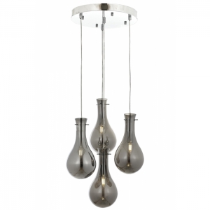 AVONNI AV-60092-4KT Krom Kaplama Modern Avize, E14, Metal, Cam, 40cm