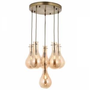 AVONNI AV-60092-6ET Eskitme Kaplama Modern Avize, E14, Metal, Cam, 50cm