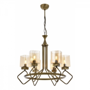 AVONNI AV-60135-6E Eskitme Kaplama Modern Avize, E14, Metal, Cam, 60cm