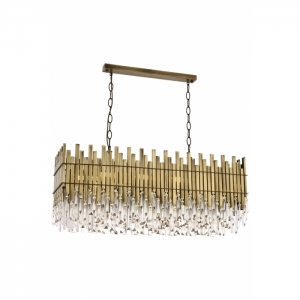 AVONNI AV-60162-E100X35 Eskitme Kaplama Klasik Avize, E27, Metal, Kristal, 100x35cm