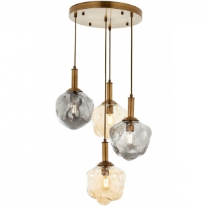 AVONNI AV-60210-4ET Eskitme Kaplama Modern Avize, E27, Metal, Cam, 40cm