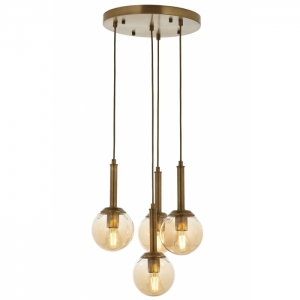 AVONNI AV-60216-4ET Eskitme Kaplama Modern Avize, E27, Metal, Cam, 40cm