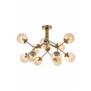 AVONNI AV-60191-12E Eskitme Kaplama Modern Avize, E14, Metal, Cam, 80cm