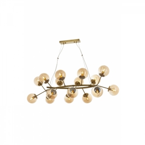 AVONNI AV-60191-16EY Eskitme Kaplama Modern Avize, E14, Metal, Cam, 135x90cm