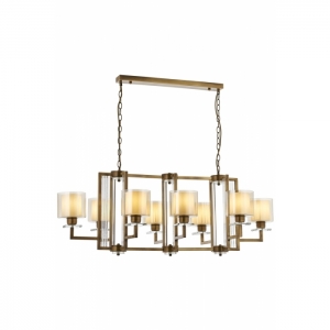 AVONNI AV-60190-8E-YM Eskitme Kaplama Modern Avize, E27, Metal, Cam, 110x60cm