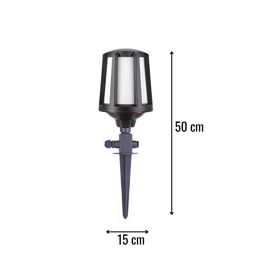 Zerpa Rina Çim Kazıklı Siyah Bahçe Armatürü Z 13654