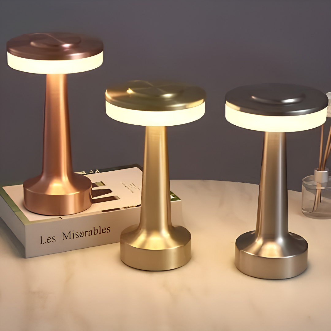 K2 3 Fonksiyonlu Şarjlı Masa Lambası KML105 Bronz