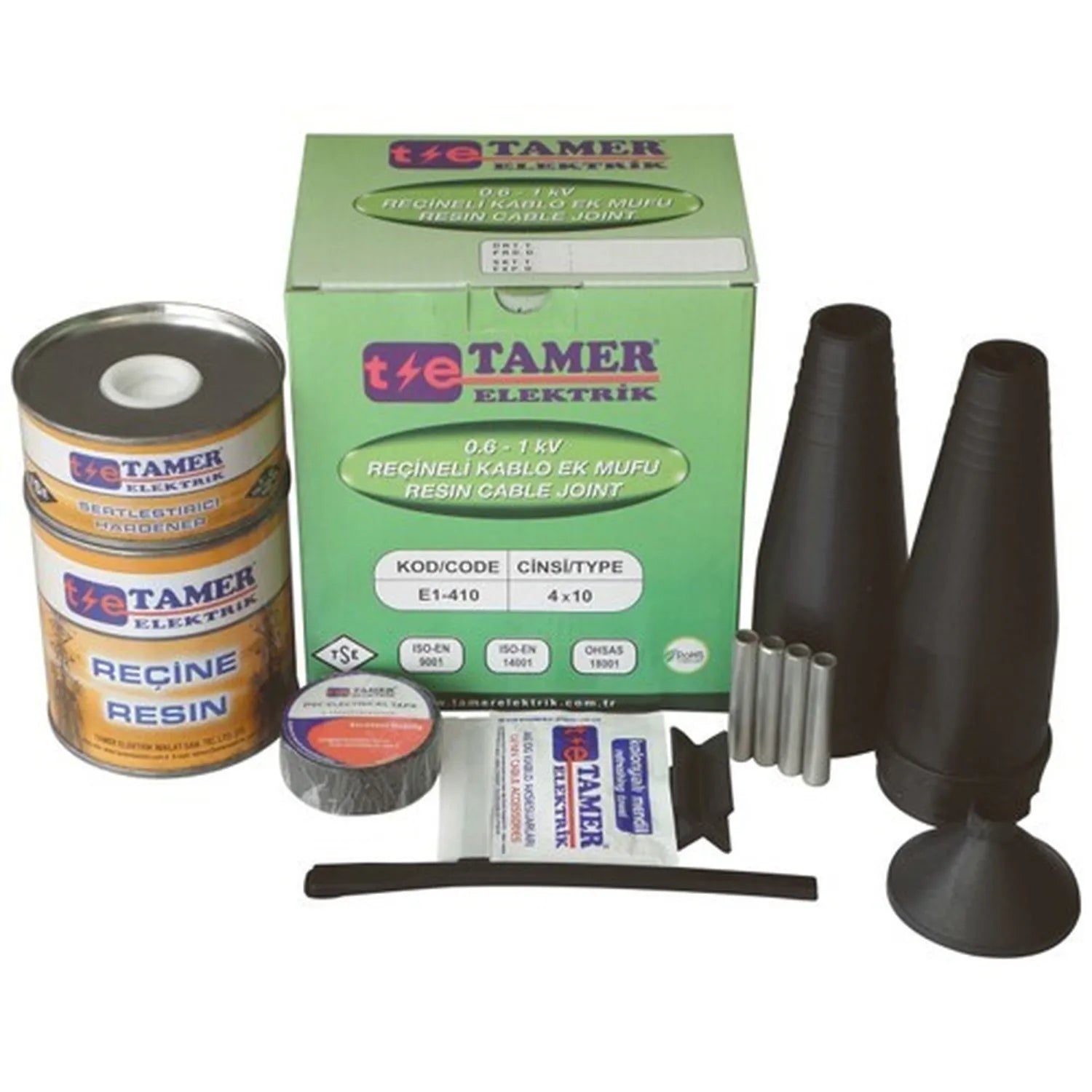 Tamer Elektrik 3x35+16 Bakır İletkenler İçin Reçineli Kablo Ek Muf