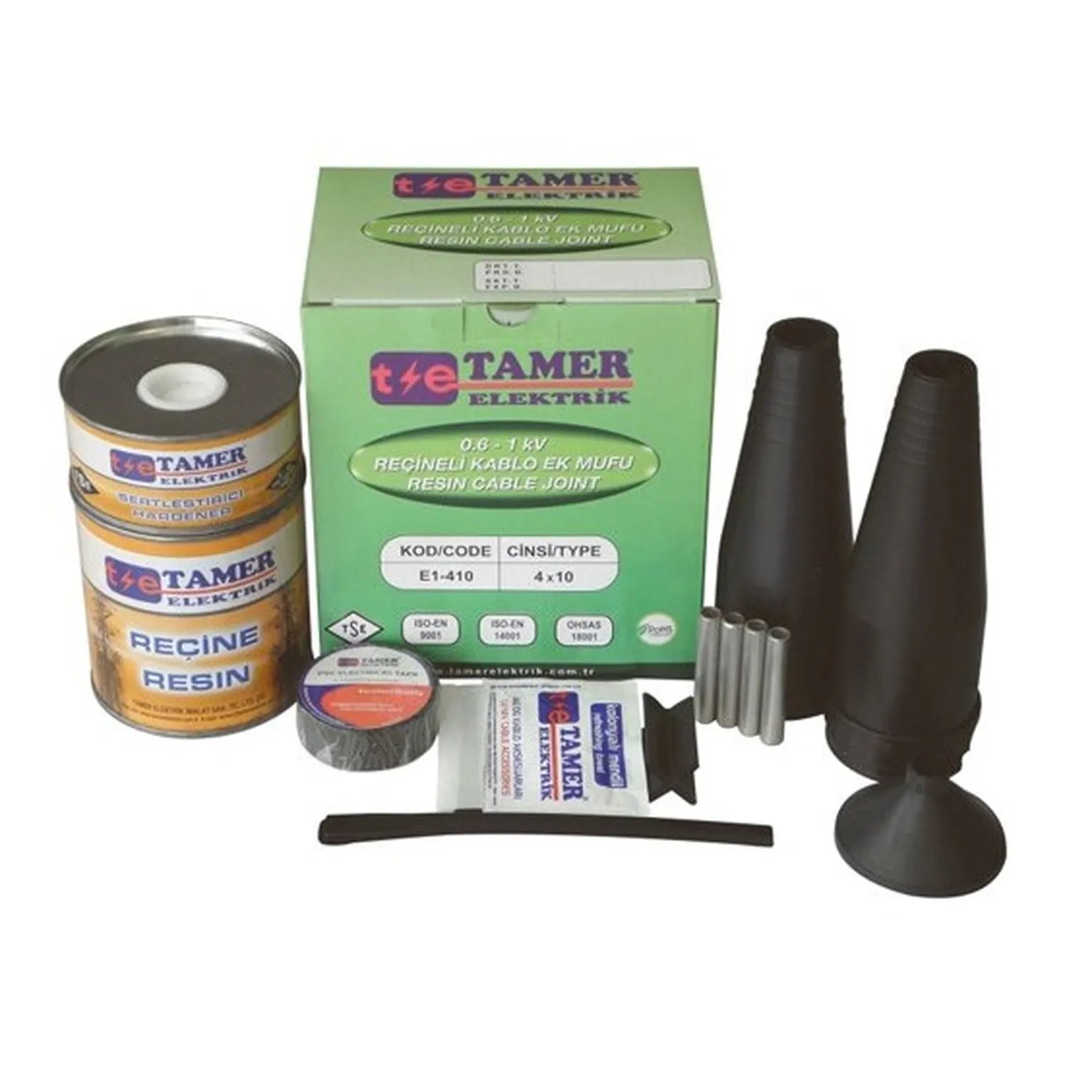 Tamer Elektrik 3x185+95 Bakır İletkenler İçin Reçineli Kablo Ek Muf